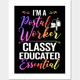 I'm A Postal Worker Classy Educated Essential Posters and Art